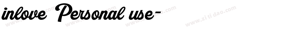 inlove Personal use字体转换